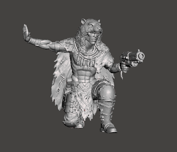 Ratskin (kneeling with Gun) – Underhive Minis - Image 2