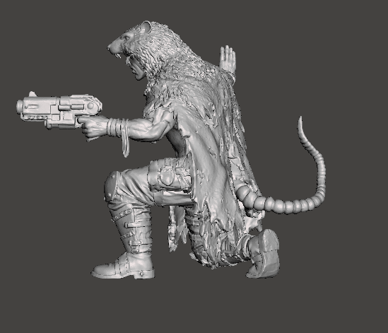 Ratskin (kneeling with Gun) – Underhive Minis - Image 4