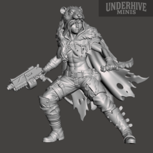 Female Ratskin (Autogun and Knife) – Underhive Minis