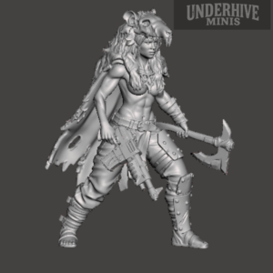 Female Ratskin (Autogun and Axe) – Underhive Minis