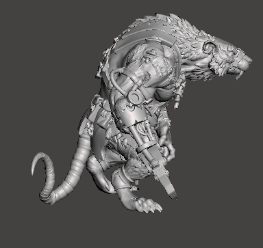 Rat Ogre (With Mechanical Claw) – Underhive Minis - Image 4
