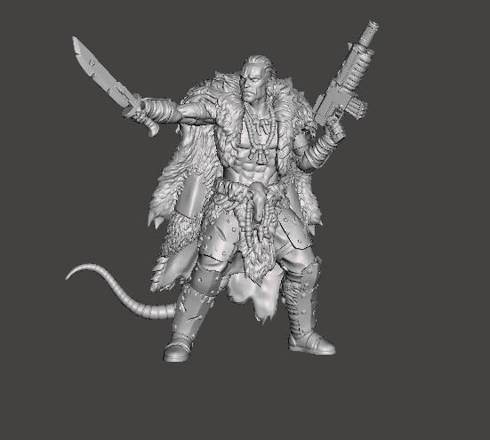 Ratskin Chieftain (Autogun & Sword) – Underhive Minis - Image 5