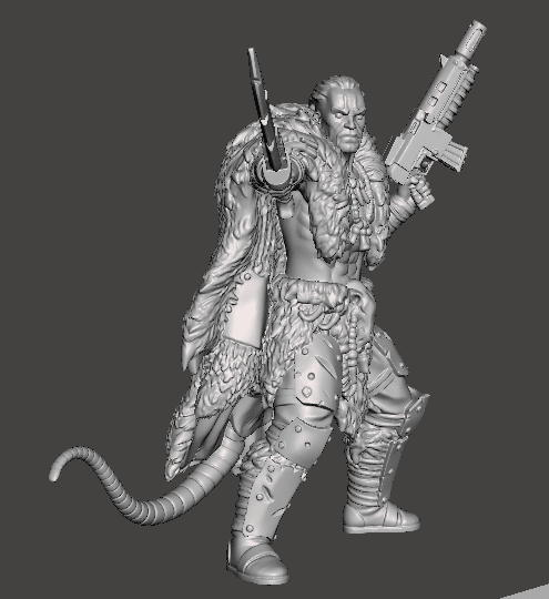 Ratskin Chieftain (Autogun & Sword) – Underhive Minis - Image 6