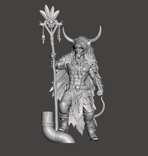 Ratskin Shaman (with Horns) – Underhive Minis - Image 3