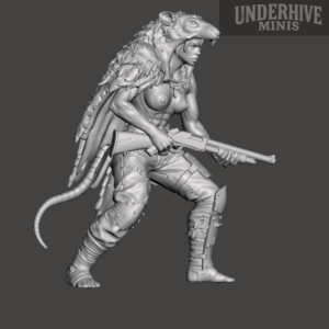 Female Ratskin (shotgun) - Underhive Minis