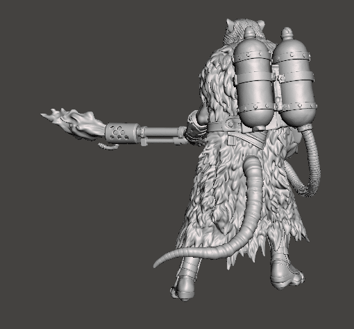 Female Ratskin (Flamer) – Underhive Minis - Image 4