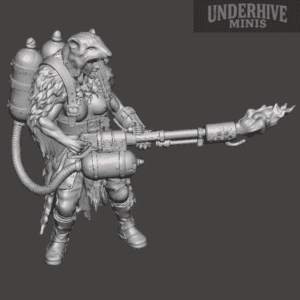 Female Ratskin (Flamer) – Underhive Minis