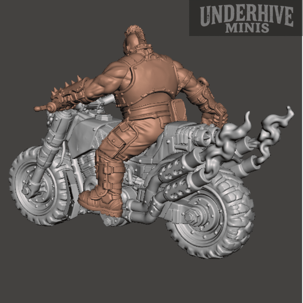 Biker Brute 01 – Chainsword - Underhive Minis - Image 5
