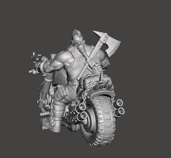 Biker Brute 05 – Mounted Bolter – Underhive Minis - Image 2