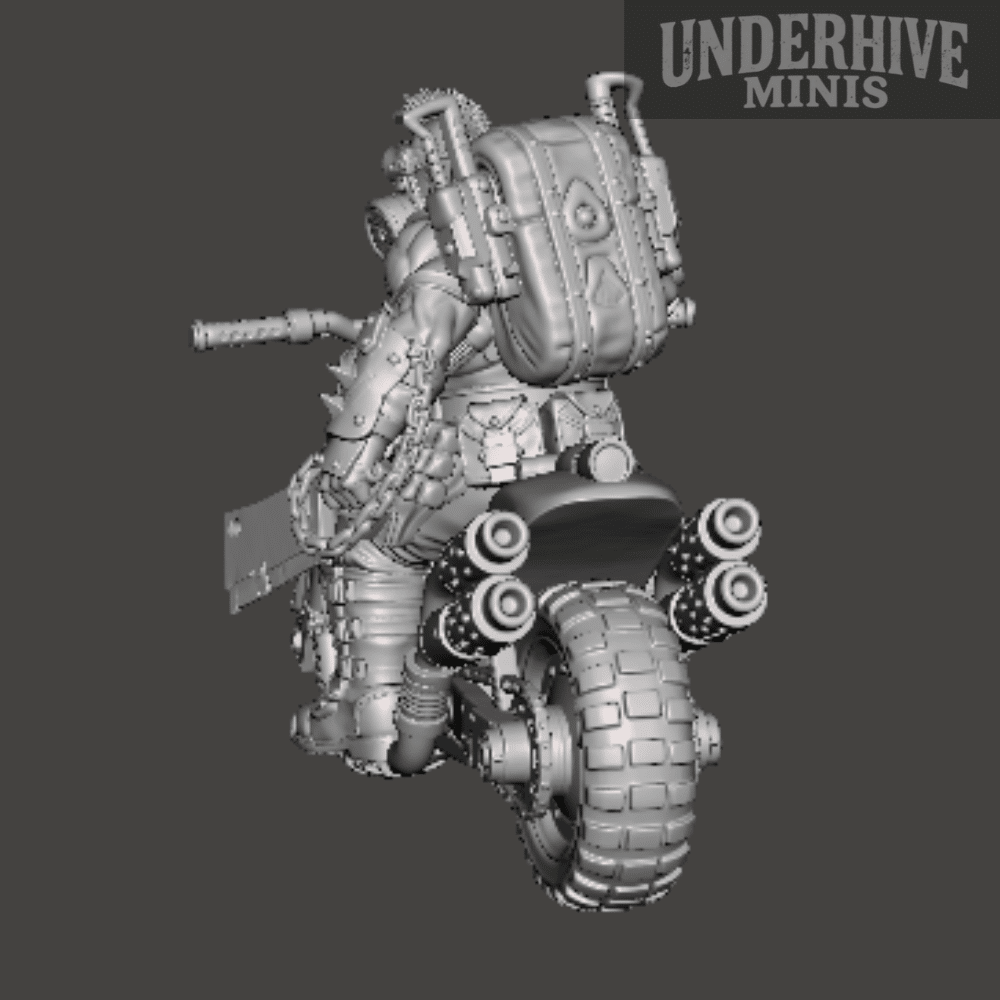 Biker Brute 02 β Gasmask and Cleaver β Underhive Minis - Image 4