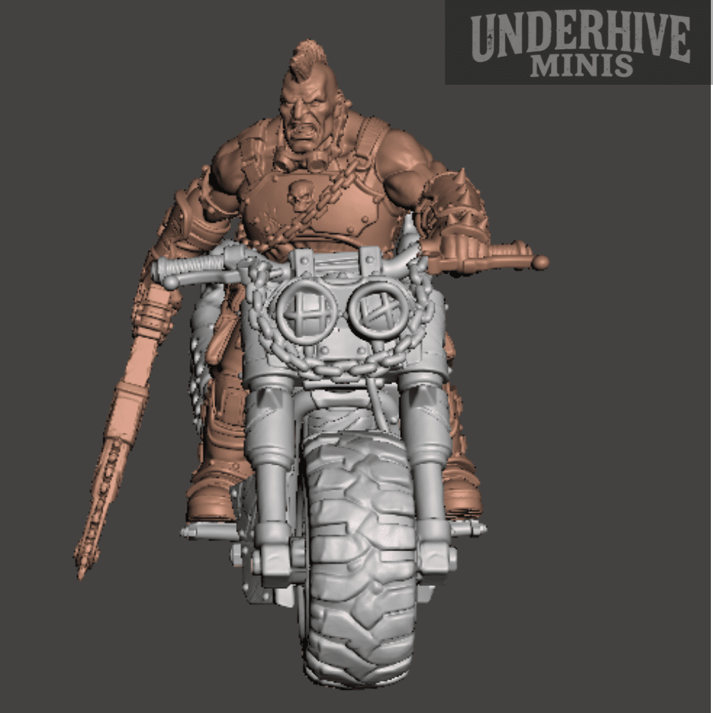 Biker Brute 01 – Chainsword - Underhive Minis - Image 2