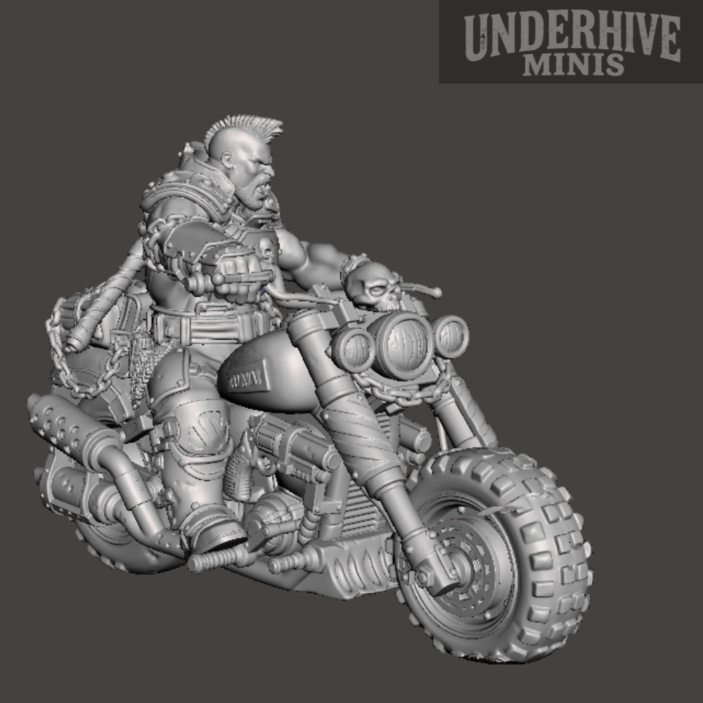 Biker Brute 06 – With Axe – Underhive Minis - Image 5