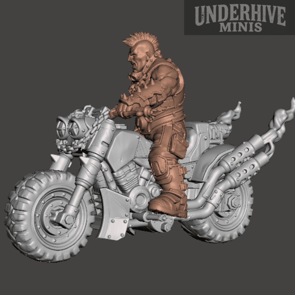 Biker Brute 01 – Chainsword - Underhive Minis - Image 4